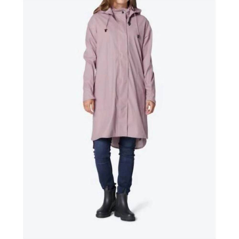 NEW ILSE JACOBSEN rain hooded coat in adobe rose
